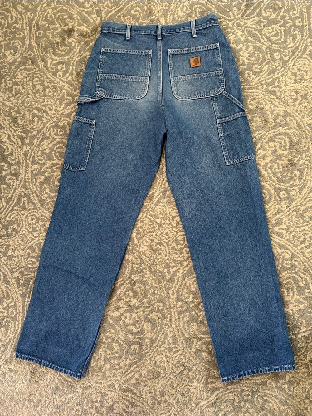 Carhartt 32x34 Loose Straight Fit Carpenter Jeans - Picture 5 of 8